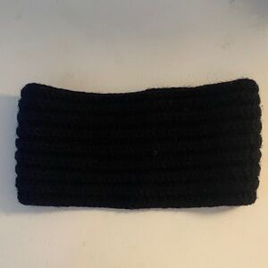 Black Knit Headband 100% cashmere.